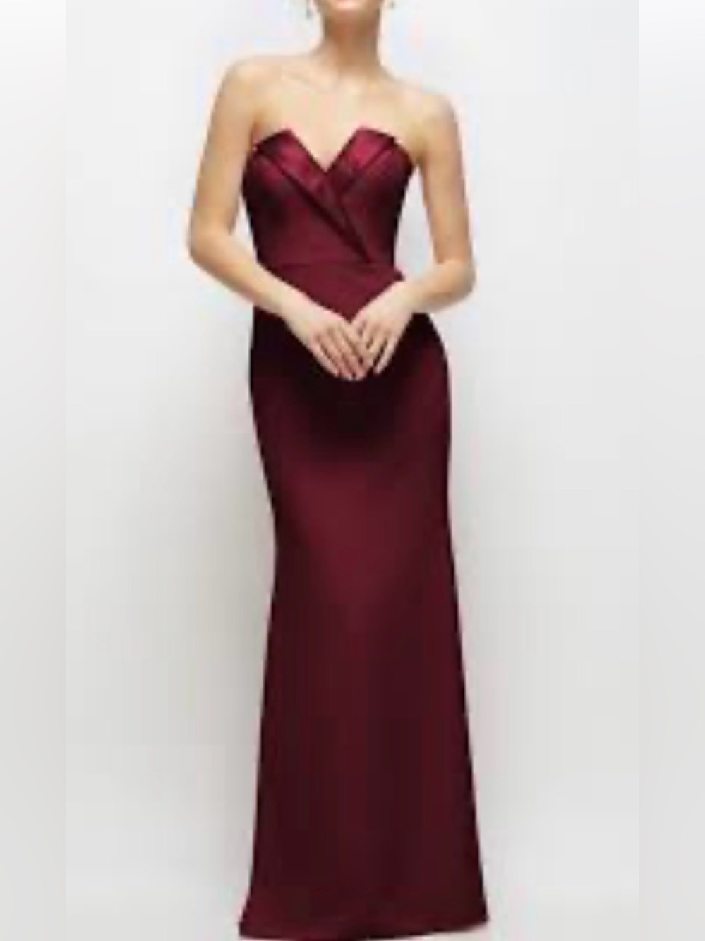 After six  strapless tuxedo dress